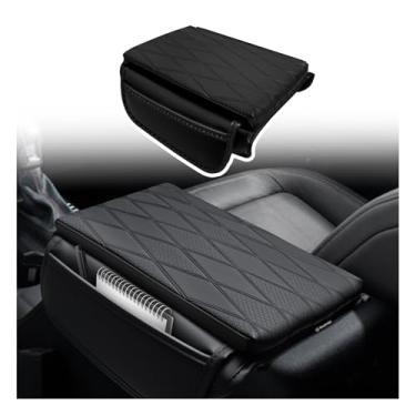 Imagem de Muslogy Capa de apoio de braço para console central compatível com Ford Bronco 2021 2022 2023 2024 2025 almofada de apoio de braço confortável protetor de couro vegano 2,5 cm extra grosso (padrão