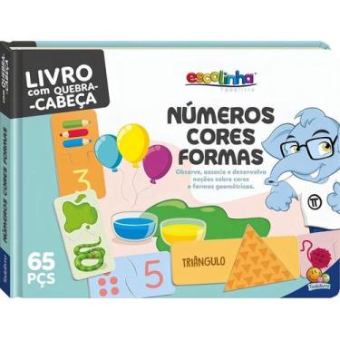 Imagem de Escolinha Todolivro - Números, Cores e Formas - Livro com Quebra-Cabeç
