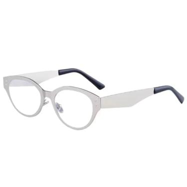 Imagem de HPIRME Óculos de grau femininos e masculinos (prateados e transparentes)