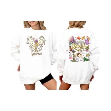 Imagem de Moletom Da Rapunzel Da Disney, Hoodie Da Princesa Rapunzel, Suéter Mic