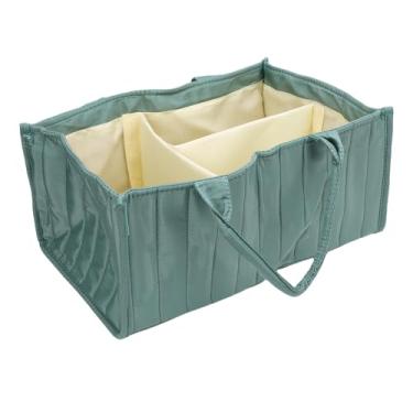Imagem de Fabater Organizador de Fraldas para Bebês Cesto Portátil Dobrável para Troca de Fraldas para Casa e Viagens, Material de Poliéster Durável, Design Adequado para Crianças para Armazenamento de (Verde