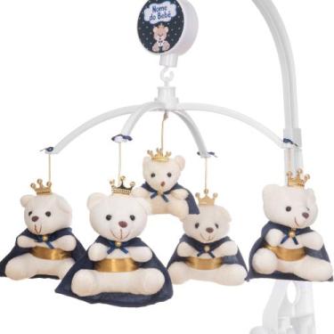 Imagem de Mobile Para Berço Musical Giratório Rei Azul Marinho - Le-Leão Artigos