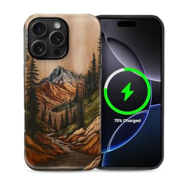 Imagem de ZHEGAILIAN Capa para iPhone 16 Pro de 6,3 polegadas, 2 em 1, compatível com MagSafe à prova de choque antiderrapante com capa de proteção total, estampa fosca texturizada moderna para meninas e