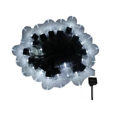 Imagem de Luzes De Natal Solares Em Cordão Com Lâmpadas LED Globo De 5, 7 E 12M 