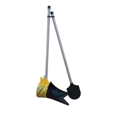 Imagem de Pá Coletora de Fezes Pet Higiênica com Suporte para Saco – Cata Caca Cachorro e Gato Portátil Reutilizável(Preto)