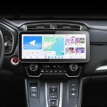 Imagem de JOYING Rádio automotivo para Honda CRV 2017-2022, tela sensível ao toque QLED de 12,3 polegadas, Android 13, estéreo, 12 GB + 256 GB, Plug and Play com CarPlay e Android Auto, navegação GPS (Sem