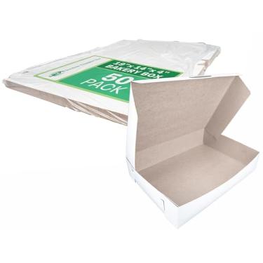 Imagem de Southern Champion Tray 1029 Papelão Kraft Revestido Com Argila Prêmio Sem Janela Bolo E Caixa De Utilidades 19" Comprimento X 14" Largura X 4" Altura 1/2 Folha (Caixa De 50) Branco