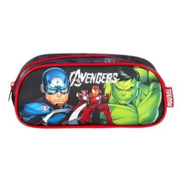 Imagem de Estojo Escolar Avengers Marvel Vingadores 1 Zíper Luxcel-Unissex