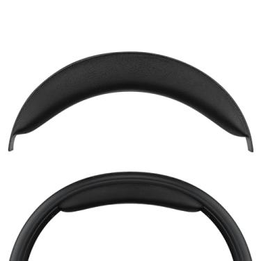 Imagem de Geekria Faixa de cabeça de couro de proteína compatível com fones de ouvido HyperX Cloud Orbit S, peça de reparo de pulseira de substituição (preto)