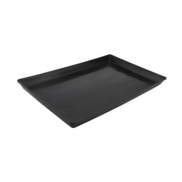 Imagem de Parliky 1 bandeja de plástico espesso para animais de estimação para cães e gatos, design à prova de vazamento, resistente a manchas e odores para caixas e gaiolas para animais de estimação, preto