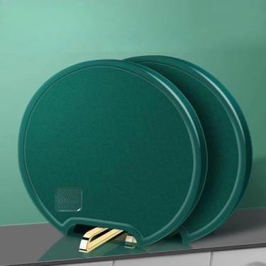 Imagem de Kit Tábua de Corte Antibacteriana 30cm com Suporte em Pé + Conjunto 6 Facas para Cozinha à Prova de Mofo (Tabua)