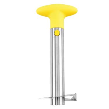 Imagem de Cortador de Abacaxi Aço Inoxidável Descascador Ferramenta Remover Núcleo com -Slip Handle para Cozinha Fácil Usar Confortável Alto- Detachable Ótimo P