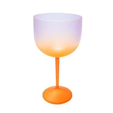 Imagem de Taça de Gin Degradê Acrílico 550 Ml - M&Ca. Plásticos, Laranja Neon