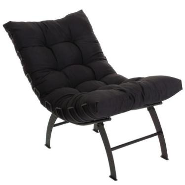 Imagem de Poltrona Wire Costela Black - Metaltru