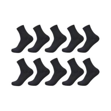 Imagem de Meias De Compressão Masculinas plus Size De Fibra De Bambu, 10 Pares, 