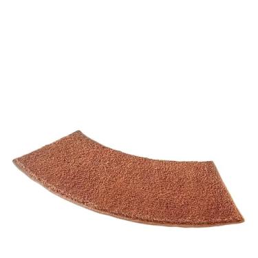Imagem de Tapete de chuveiro curvado lavável tapete de pelúcia antiderrapante banheiro antiderrapante tapete de chuveiro lavanderia sala de estar banheira banheiro (marrom)