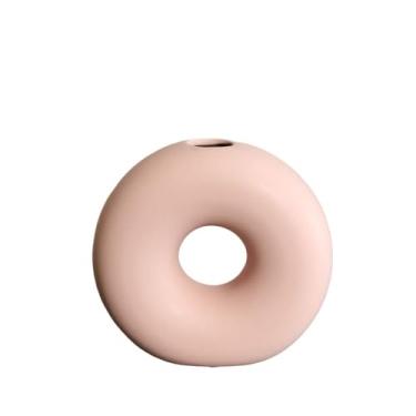 Imagem de KEG801302 Vasos para flores grande círculo rosa vaso cerâmico sala de estar arranjo de flores decoração casa vaso decorativo