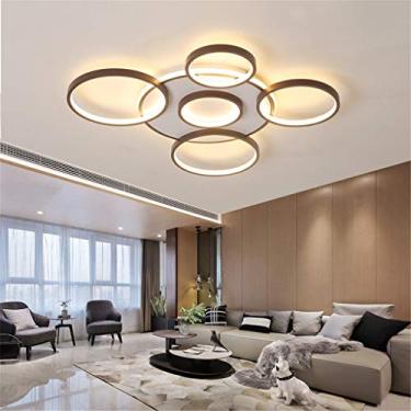 Imagem de Luminária pendente LED para sala de jantar, luminária suspensa com altura ajustável, luminária moderna com controle remoto e regulagem de intensidade, lustre de acrílico, luminária de teto d