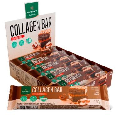 Imagem de Barra de Proteína Collagen Bar Nutrify 50g, Brownie de Chocolate