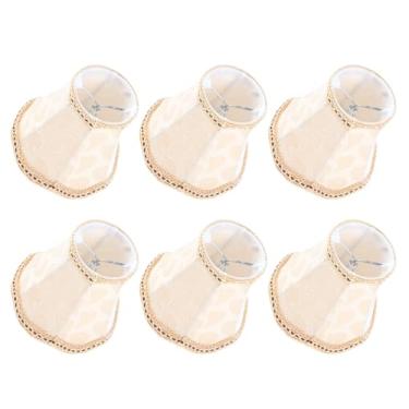 Imagem de Generic 6 Peças Abajur de Tecido Elegante para Lustre Pingente Lâmpada de Parede Acessórios de Luz de Decoração para Quarto Estúdio de Hotel, Damasco, 8x12x13cm