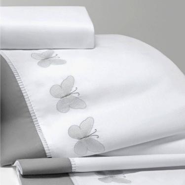 Imagem de Jogo Lençol Casal Queen Butterfly 4 Pç Algodao Fios 200