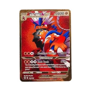 Imagem de Cartão Metálico Pokémon De 10.000 Pontos Arceus Charizard Mewtwo Vmax 