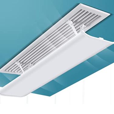 Imagem de Tampa de ventilação de CA central ajustável - Defletor e desviador de fluxo de ar condicionado para registros domésticos HVAC, RV e teto - Defletor de para-brisa anti-sopro direto