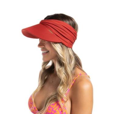 Imagem de Viseira Feminina Filtro UV 50+ Lisa - Cor De Cacau, Melaço terracota