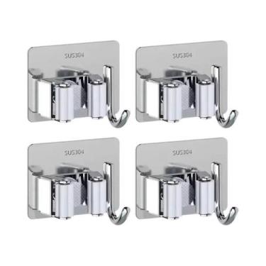 Imagem de Suporte De Parede Em Aço Inoxidável Para Vassouras E Rodos, Organizado