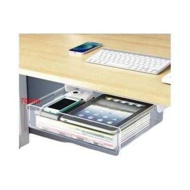 Imagem de Gaveta Plástica Adesiva Para Embaixo Da Mesa, Organizador De Papelaria