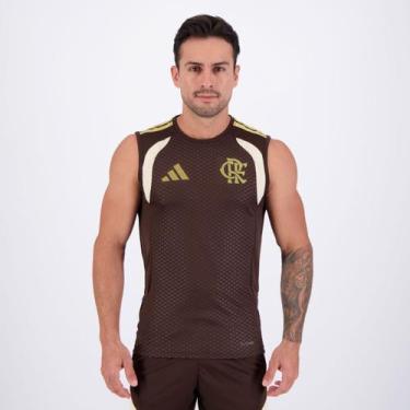 Imagem de Regata Adidas Flamengo Treino 2026 Marrom, GG