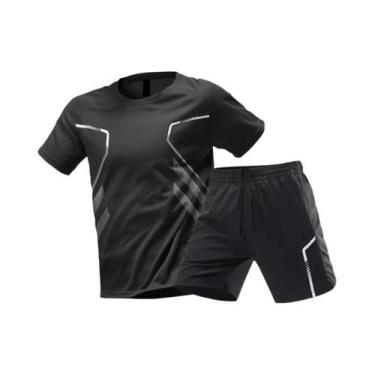 Imagem de Conjunto De Roupas Esportivas Masculinas plus Size De Secagem Rápida, 