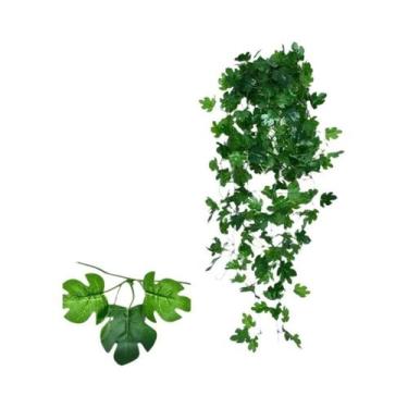 Imagem de Planta Artificial De Hera De 105cm, Vinha Falsa Verde Para Decoração D