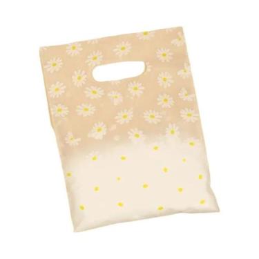 Imagem de Sacolas Plásticas Com Estampa De Margaridas, Pacote Com 100 Peças Para