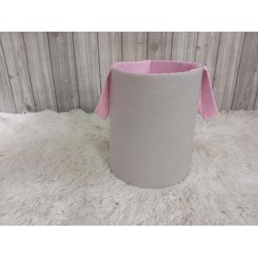 Imagem de Cesto Organizador Baby Grey M Pet Brinquedos Caes Gatos Pink Cachorro 