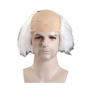 Imagem de Peruca Sintética Trançada Marrom Prateada Para Homens Adultos, Estilo 