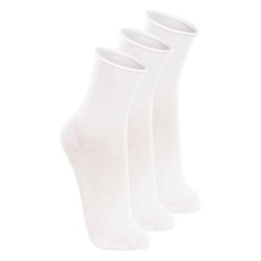 Imagem de Kit 3 Pares de Meias sem Punho Cano Médio Lupo 4421-001, Branco