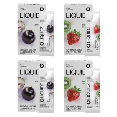 Imagem de LIQUIDZ® - Eletrólitos Zero Açúcares - Jabuticaba | Morango - Kit 4 Caixas - 24 sachês-Unissex