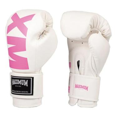 Imagem de Luva De Boxe E Muay Thai Mxm Red - Maximum Original, Branco, 14OZ