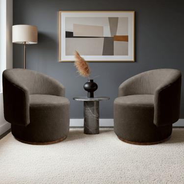 Imagem de Kit 02 Poltrona Decorativa Orgânica Espanha Para Sala Bouclê