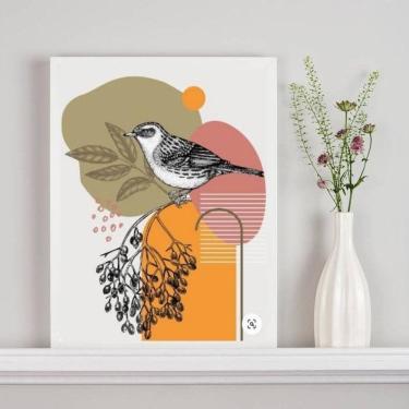 Imagem de Quadro Decorativo Aquarela Abstrato 24x18cm Preto