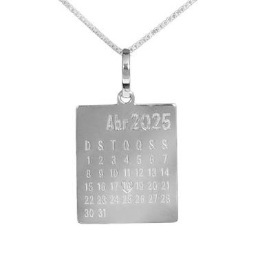 Imagem de Colar Calendário Coleção Personalizável Prata 925 - Sam Joias