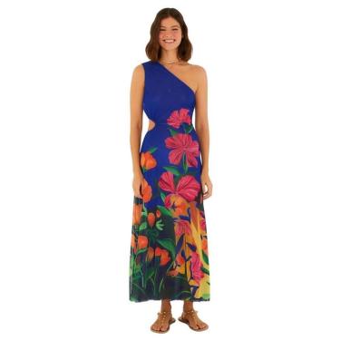 Imagem de Vestido Farm Rio Tule Ombro Só Estampado Tarsila-Feminino