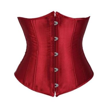 Imagem de Corset Sexy Feminino Modelador De Cintura Estilo Steampunk Com Amarraç