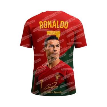 Imagem de Camiseta Masculina Estampada Cristiano Ronaldo Moda Verão Esportes Ao 
