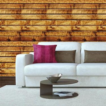 Imagem de Papel De Parede Madeira Tabuas Anani Horizontal Adesivo Sala