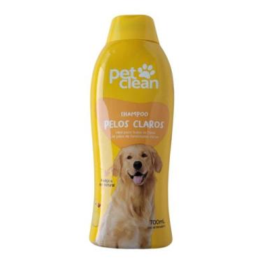 Imagem de Shampoo Pelos Claros PetClean Banho e Tosa 700ml Cães Cachorros Gato P