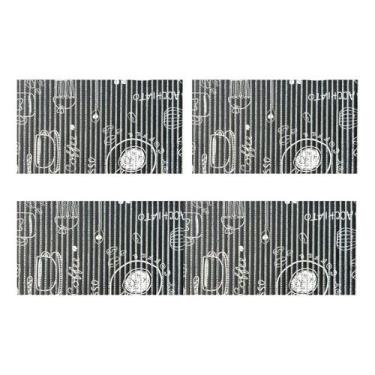 Imagem de Conjunto 3 Tapetes Cozinha Banheiro Compacto Passadeira Duna - Tokdeca