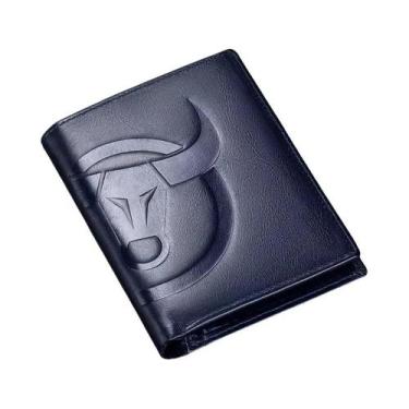 Imagem de Carteira Masculina RFID BULLCAPTAIN Em Couro Genuíno Com Grande Logoti