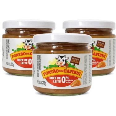 Imagem de Kit 3 Doce de Leite Zero Açucar PORTÃO DO CAMBUI 215g - Portão Do Camb